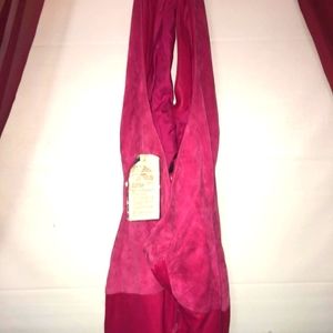 Sueded/leather dress